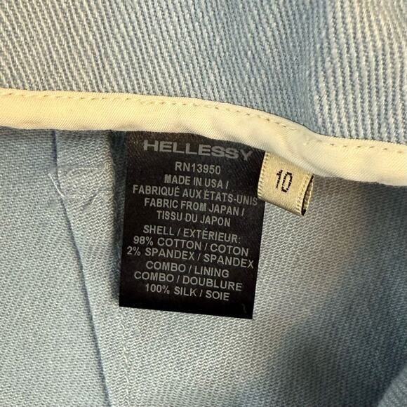 Hellessy Women’s Super Wide Leg Flare Denim Jeans Light Wash Racing Stripe Sz 10 - Picture 9 of 11